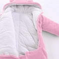 thumbnail image 5 of Baby Snowsuit Newborn Winter Hooded Romper Fleece Snowsuit Baby Jumpsuit Cartoon Bear Winter Coat for Girls and Boys Pink 9-12 Months, 5 of 6