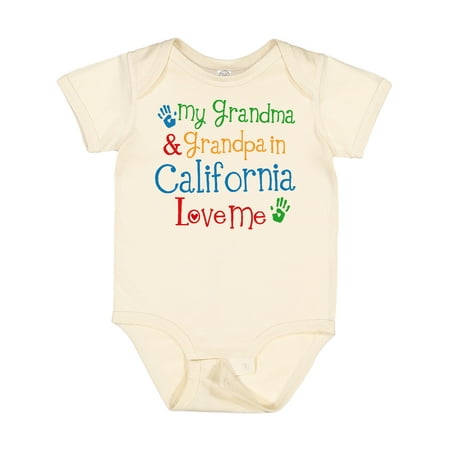 

Inktastic California Grandma Grandpa Love Me Gift Baby Boy or Baby Girl Bodysuit