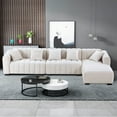 thumbnail image 2 of Williamspace 139" Sectional Sofa Couch for Living Room, Modern Luxury L Shaped Sofa with Ottoman, 5 Seats Upholstered Sofa Couch Furniture Set with 5 Pillows, 2 of 7