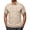 Khaki, variant on SAWOBUUN Men's Print Shirt Short Sleeve Collared T-Shirt Lightweight Breathable Casual Summer Golf Top