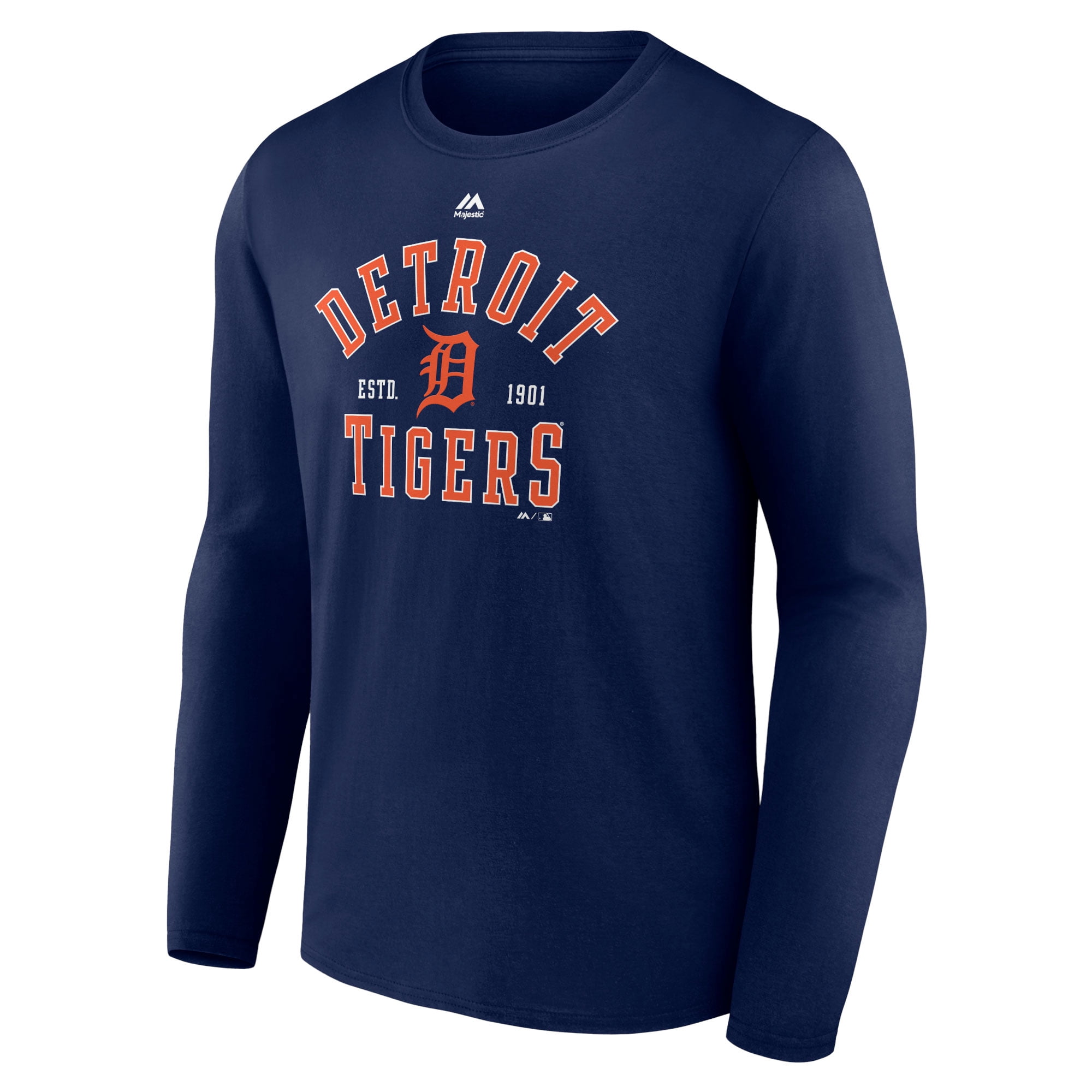 Men's Majestic Navy Detroit Tigers High Praise Long Sleeve T-Shirt