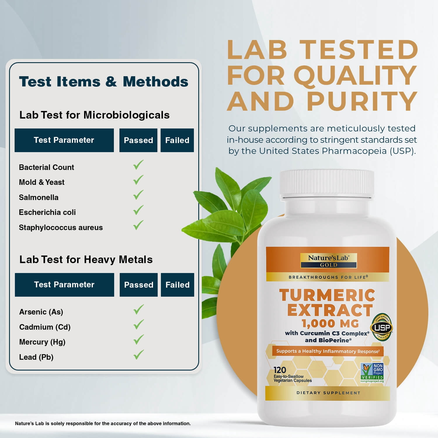 Nature's Lab Turmeric Curcumin C3 Complex 1000mg - 120 Capsules (60 Day Supply) - Turmeric Extract 1000mg & BioPerine 5mg Standardized to 95%, Promotes Cardiovascular, Immune, Joint, Skin Health*