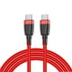 thumbnail image 2 of Cable de carga Cable de cargador tipo C Cable de datos de carga rápida Cable de teléfono trenzado de nailon, 2 metros, 100 W, rojo Methold EL000726-08, 2 of 2