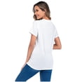 thumbnail image 3 of DPTALR T-shirt de Maternité à Manches Courtes Col Rond Imprimé Lettre pour Femmes, 3 of 5