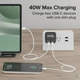 thumbnail image 3 of Plugable Dual USB C Wall Charger, 40W Foldable 2-Port Flat USB C Fast Charger Block, USB-C Power Adapter for iPhone 15, iPad, AirPods, Samsung Galaxy, Pixel (PS-40C2B) Black, 3 of 8