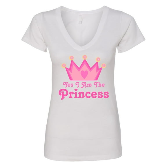 Inktastic Yes I Am the Princess Crown Women's V-Neck T-Shirt