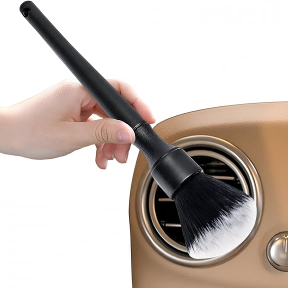 ACDANC Car Detailing Brush - Ergonomical Car Interior Cleaning Kit Microfiber - Car Cleaner Auto Instrument Panel Dust Brush for Washing Emblems Wheels Interior Upholstery Air Vents