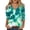 Multicolor 3, variant on MEICHEN Tie Dye Long Sleeve Shirts for Women V Neck Pullover Tops Loose Tees Top Summer Fashion Clothing for Women