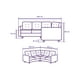 thumbnail image 3 of Sala Esquinera De Lino Gris Claro  Modelo Elton, 3 of 8