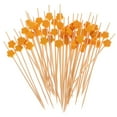 thumbnail image 5 of 100x Cocktail Sticks Drink Stirrer Snack Food Cupcake Picks For Wedding Parties Orange, 5 of 8