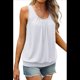 thumbnail image 2 of Camiseta de Tirantes Holgada de Verano para Mujer, Plisada, con Cuello Redondo, Informal, Sin Mangas, Color , Talla M, 2 of 8