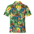 thumbnail image 3 of Funny Tropical American Bigfoot Polo Shirts For Men Floral USA Flag Shirt Mens Polo Shirts Short Sleeve Button Up Golf Shirts 2, 3 of 7