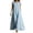 Sky Blue-Dress, variant on Maxi Dresses for Women Solid Color Sleeveless Split Neck Loose Fit Elegant Casual Summer Dress Breathable Khaki L