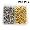 thumbnail image 2 of EeaseCA 400pcs Metal Colour 4 MM Pin Plastic Head Pushpins Ball Shape Map Pin Round, 2 of 7