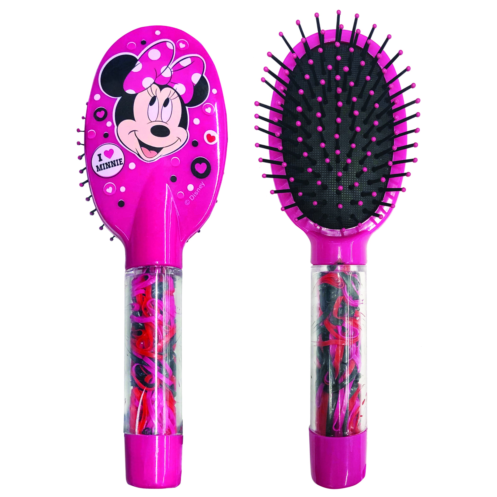 Disney's Minnie Mouse Hair Brush with Elastics, Pink 