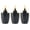 Blue, variant on TIKI 3-Pack Glass Tabletop Torches, Ivory, Herringbone Design, Citronella Torches for Patio and Garden