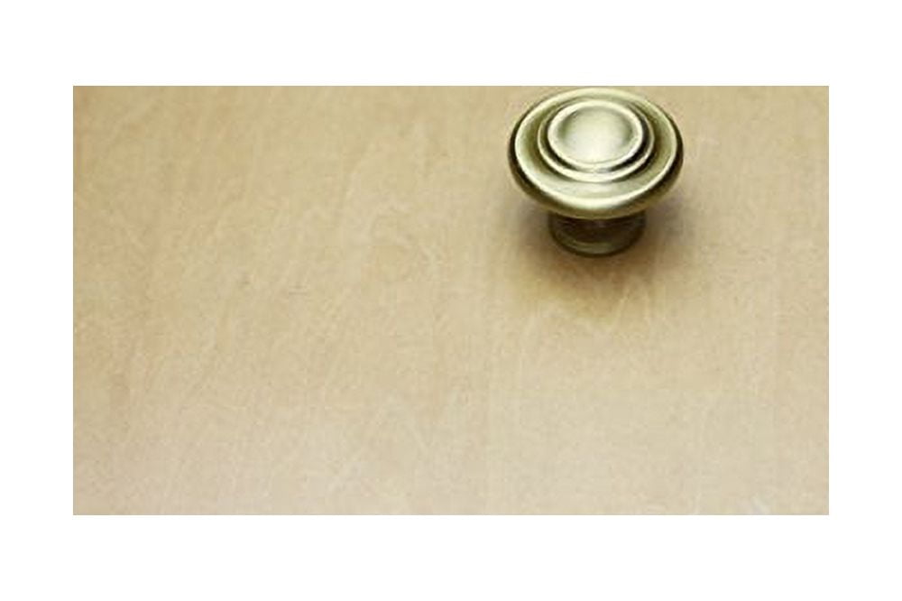 Hamilton Bowes Satin Brass Cabinet Hardware Circles Round Knob 1-1/4" Modern Basic Modern Gold Vibrant Amber (10 pack)