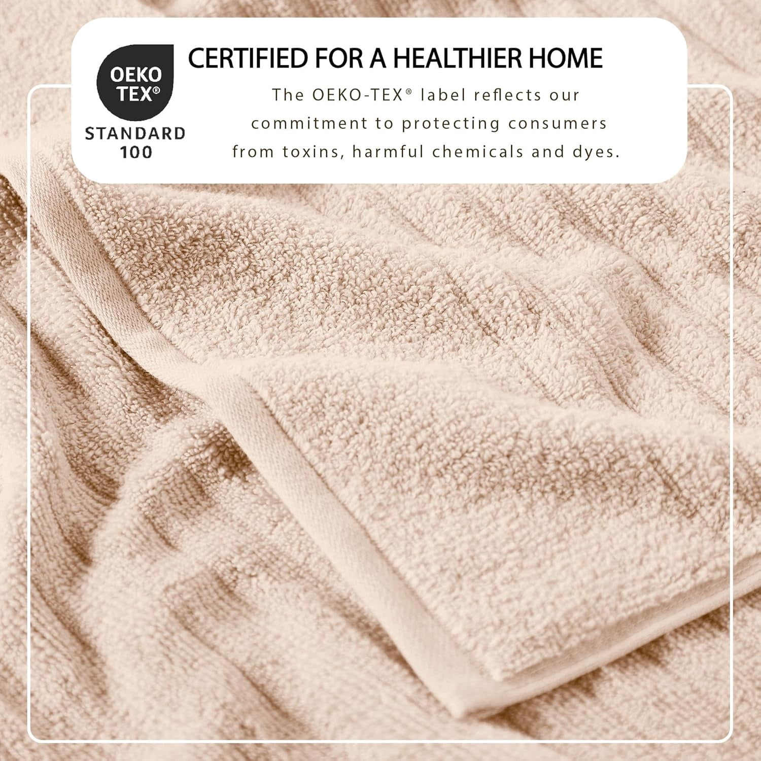 Wellmrak 6 Pack Hand Towel Set - 100% Cotton Towels - Absorbent & Quick-Dry Towels for Bathroom (Pink Sand)