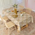 thumbnail image 4 of Golden Christmas Pattern Rectangle Tablecloth 60"x120",Waterproof Polyester Rectangle Table Cloth, Wipeable Spillproof Polyester Tablecloth for Dining, Camping, Indoor and Outdoor, 4 of 6
