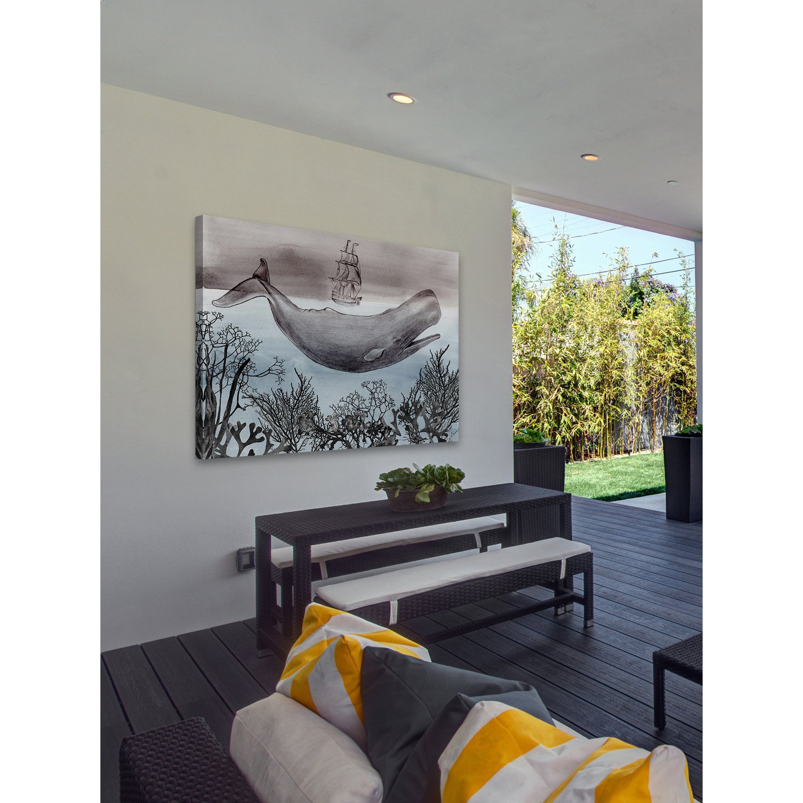 Marmont Hill Whale Under Painting Wall Art Print