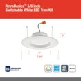 thumbnail image 5 of Contractor Select Juno RetroBasics 5"-6" LED Smooth Downlight Trim Kit, 860 Lumens, White, 5 of 7