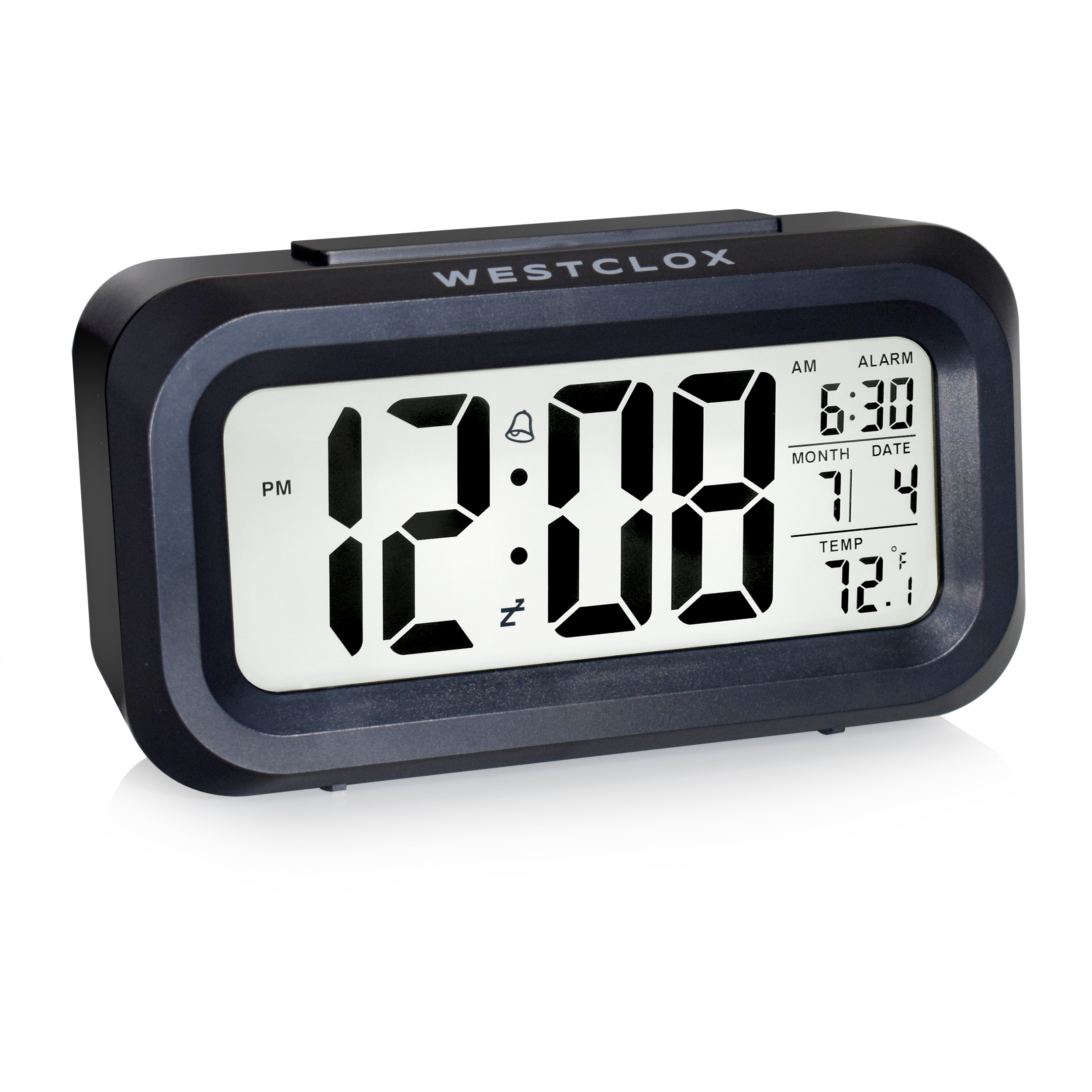 Mainstays Black Digital Alarm Clock with LED Backlight and Easy-to-Read LCD Display - image 2 of 5