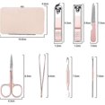 thumbnail image 2 of Professional Manicure Set, 7 Pcs Portable Nail Clippers & Eyebrow Grooming Kit, Stainless Steel Nail Care Tools With Luxurious Leather Case For Travel, 2 of 5