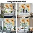 thumbnail image 6 of Vintage Poppy Swag Valances for Windows 2 Pack Orange Blue Yellow Floral Watercolor Flowers Swag Kitchen Curtains 36 Inches Long Rod Pocket Short Window Treatment for Kitchen Bathroom 36"x36", 6 of 8