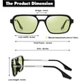 thumbnail image 4 of Gafas de sol de aviador polarizadas cuadradas para mujer y hombre, gafas de sol vintage, 4 of 4