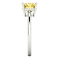 thumbnail image 3 of Clara Pucci 14K White Gold 2ct Citrine Solitaire Ring for Women, 3 of 7