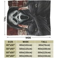 thumbnail image 3 of Ghost-Face Blanket Horror Movie Throw Blanket Anti-Pilling Plush Blanket Lightweight & Ultra-Soft, Warm & Comfy Flannel Fleece Blanket for Couch, Bed, Sofa, 40x50, 3 of 6