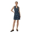 thumbnail image 1 of Vestido GAP sin mangas con cuello dividido azul floral para mujer, 1 of 4