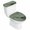Green, variant on Turquoise Marble Toilet Lid Cover and Tank Cover Set, Turquoise Marble 2pc Stretch Toilet Lid Seat Covers for Bathroom Washable Protector with Elastic Edge for Standard & Elongated Toilets