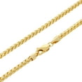 thumbnail image 2 of Nuragold 10k Real Yellow Gold Solid Franco Diamond Cut 2.5mm Spiga Wheat Chain Bracelet (7"-9") Italian Jewelry for Men & Women, 2 of 3
