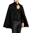 thumbnail image 2 of Men's Classic Vampire Cape Costume Gothic Victorian Cloak with Pointed Collar Vintage Magician Dracula Outfit for Halloween Cosplay Themed Dress Up, 2 of 9