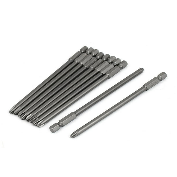 1/4" Punta Hexagonal de 120mm Longitud PH2 5mm Destornillador Magnético de Phillips 10pcs