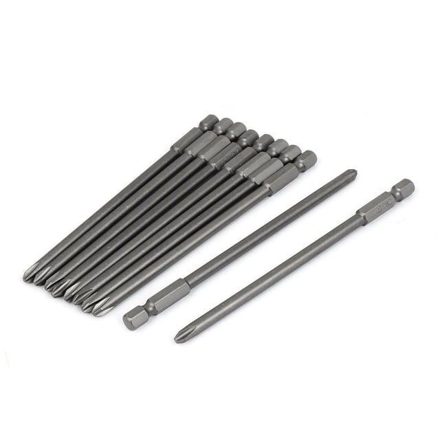1/4" Punta Hexagonal de 120mm Longitud PH2 5mm Destornillador Magnético de Phillips 10pcs
