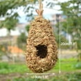thumbnail image 2 of Water Drop Shape Bird's Nest Natural Fiber Grass Bird House, Handmade Woven Hummingbird Hut, Hanging Birdhouse Outside for Birds to Rest A2 (7.9x3.9inch), 2 of 7