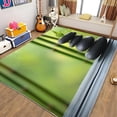 thumbnail image 3 of Living Room Area Rugs, Meditation Art Stone Bamboo Printed Design Carpet, Green Washable Rectangle Rug, Soft Short Pile Carpet For Bedroom Dining Room Non-Slip Rug, 3 of 7