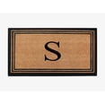 thumbnail image 2 of A1 Home Collections A1HOME200021-BR-Monogramme A1HC Tapis de Porte en Fibre de Coco Pure Naturelle avec Dos en PVC Robuste Monogramme, S, 2 of 4