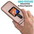 thumbnail image 2 of Case for Alcatel TCL Flip 2 Phone (2022), NakedcellPhone [Grid Texture] Slim Hard Shell Protector Cover for T408DL / TFALT408DCP - Rose Gold Pink, 2 of 7