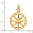 thumbnail image 4 of Pendentif Boussole Solide en Or Jaune 14k, 4 of 4