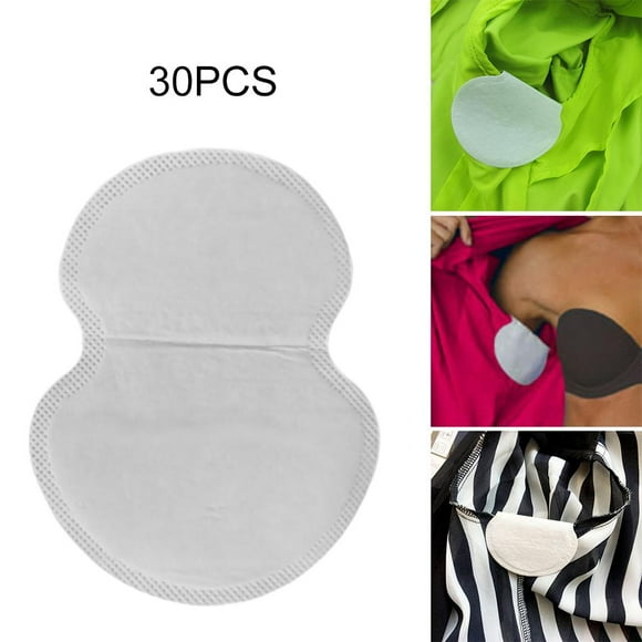 Almohadillas de sudor para axilas para mujeres y hombres, almohadillas de sudor para axilas cómodas, no visibles, desechables, protección para axilas 30 piezas Salvador almohadillas para el sudor en las axilas