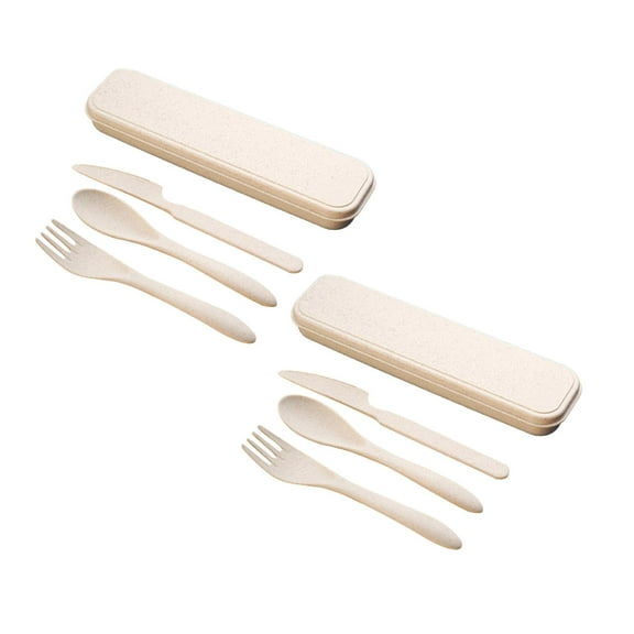 Clearance Tableware under $6 Reusable Spoon Cutlery Fork Children's Adult Portable Lunch Box Cutlery Set For Travel Picnic Camping Or Daily Use At School