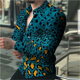 thumbnail image 1 of Camisa informal de moda de subcultura de arte geométrico para hombre, camisa de manga larga con solapa para fiesta callejera Vaion primavera verano 2024, nuevo estilo, 1 of 6