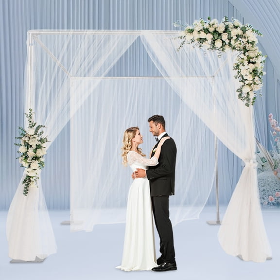 9.84ft Square Backdrop Stand 4 Post Backdrop Stand Kit Adjustable Pipe and Drape Photo Background Support Kit for Garden Beach Photo Video Studio