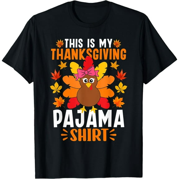 This Is My Thanksgiving Pajama Shirt Funny Turkey Day T-Shirt