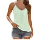 thumbnail image 1 of Camiseta sin mangas con cuello en V y encaje para mujer - Tirantes finos ajustables, blusa de verano holgada, tallas S-XL, 1 of 8