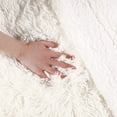 thumbnail image 5 of YJ.GWL Shaggy Soft Longfur Throw Blanket Plush Sherpa Warm Blanket for Kids and Adult Bed Sofa,90"x90",Cream White, 5 of 7