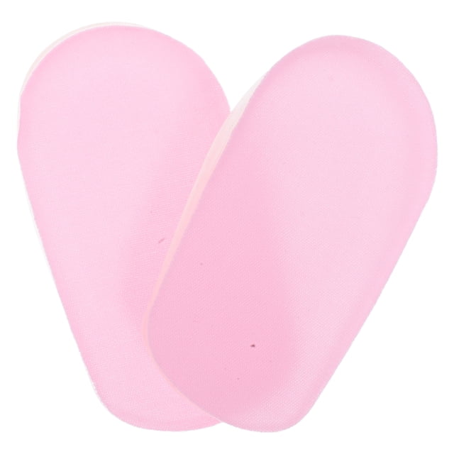 1 par de gel de silicona suave y antideslizante, autoadhesivo, inserto en el talón trasero, altura interior invisible, medias almohadillas aumentadas, plantillas, agregue 2.5 cm - S (rosa)